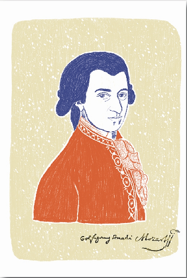 Composer Postcard Mozart
