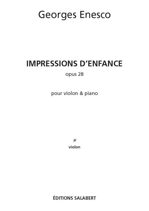Impressions d'enfance pour violon