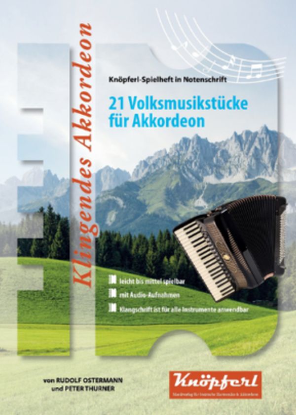 Klingendes Akkordeon - 21 Volksmusikstücke (+Download-Code)