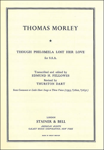 Though Philomela lost her love