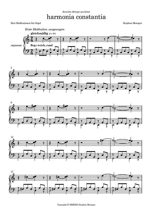 harmonia constantia (Drei Meditationen)