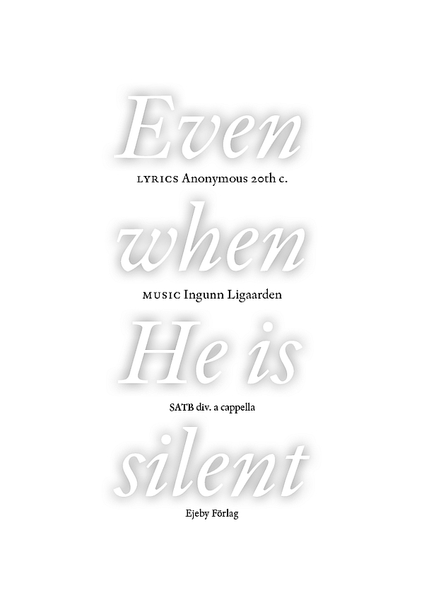 Even when He is silent