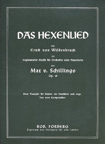 Das Hexenlied op.15 für