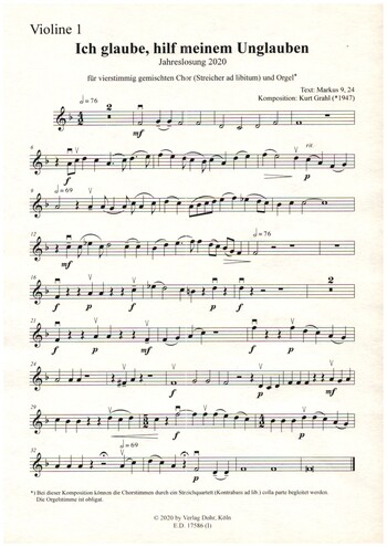 Ich glaube hilf meinem Unglauben