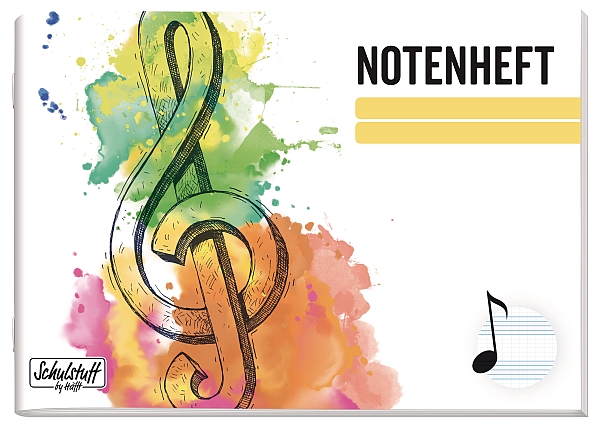 Notenheft Din A5 quer 32 Seiten ohne Hilfslinien