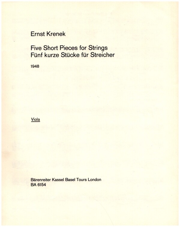 Five Short Pieces op.116