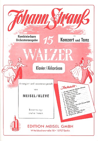 15 Walzer für Konzert und Tanz