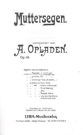 Muttersegen op.18
