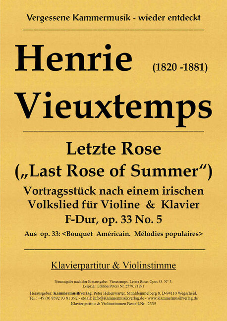 Letzte Rose F-Dur op.33,5