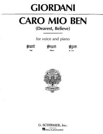 Caro mio ben for low voice
