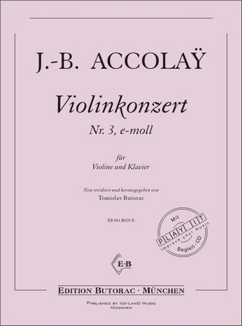 Konzert e-Moll Nr.3 (+CD)
