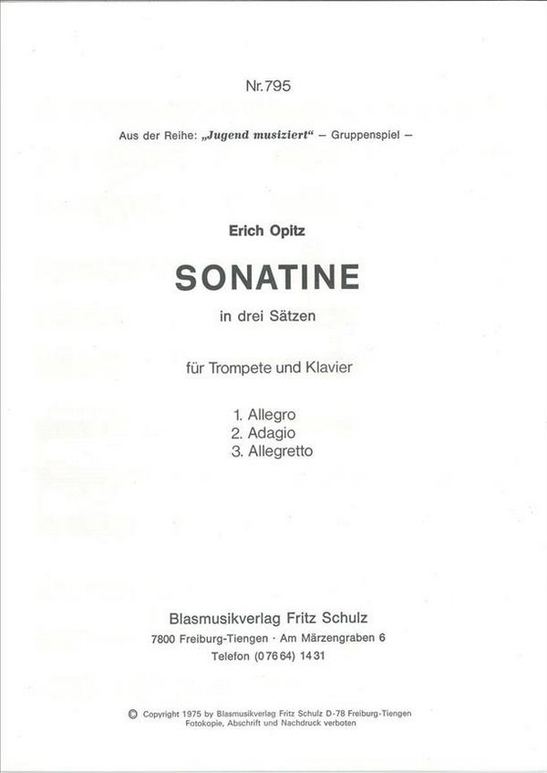 Sonatine in 3 Sätzen für
