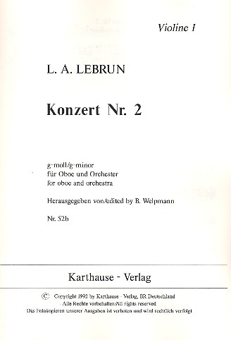 Konzert g-Moll Nr.2 für Oboe und Orchester