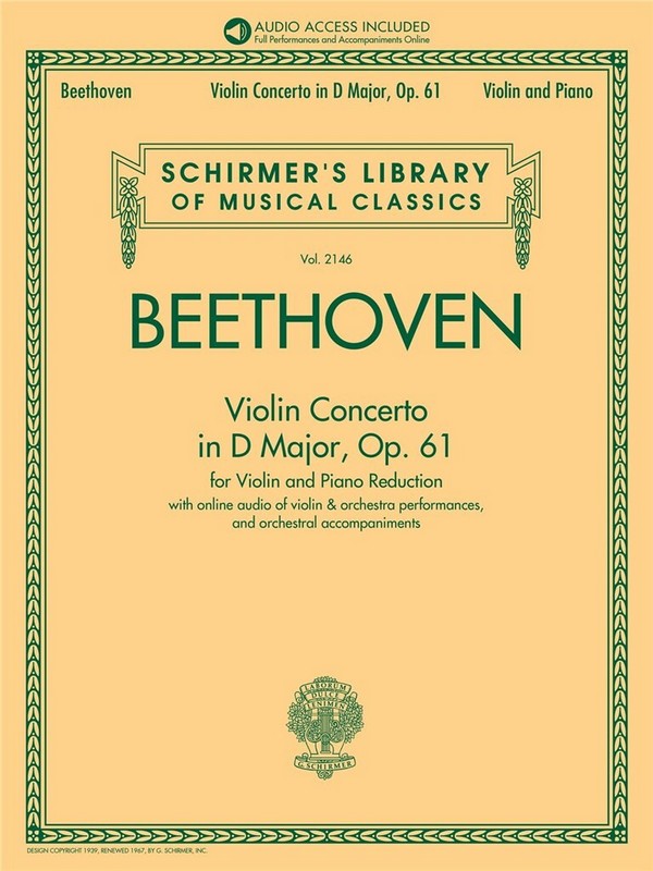 HL50603274  Beethoven, Violin Concerto in D Major op. 61