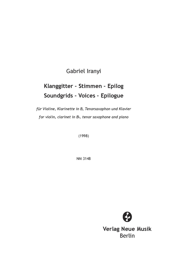 Klanggitter - Stimmen - Epilog