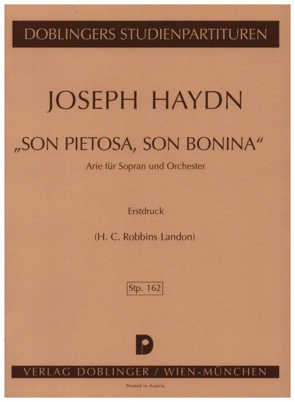 Arie 'Son pietosa, son bonina' Hob.XXXII:1/2