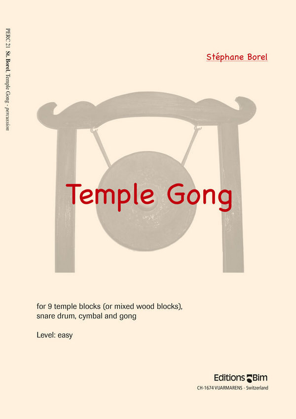 Temple Gong für 9 Tempelblocks