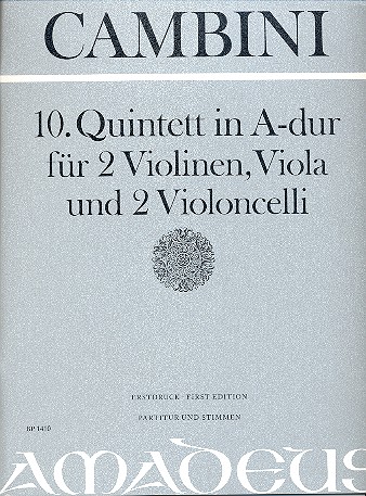 Quintett A-Dur Nr.10 für 2 Violinen,