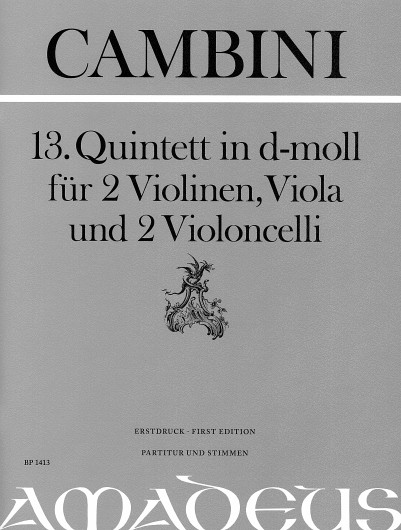Quintett d-Moll Nr.13 für 2 Violinen,
