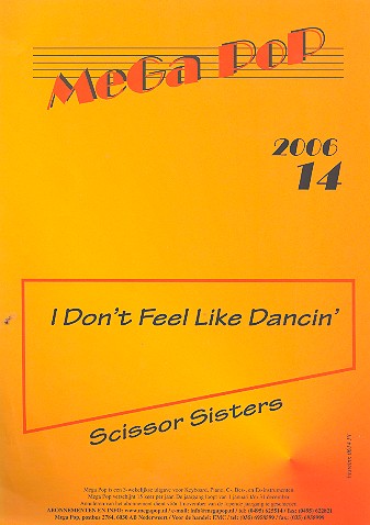 I don't feel like dancin': Einzelausgabe