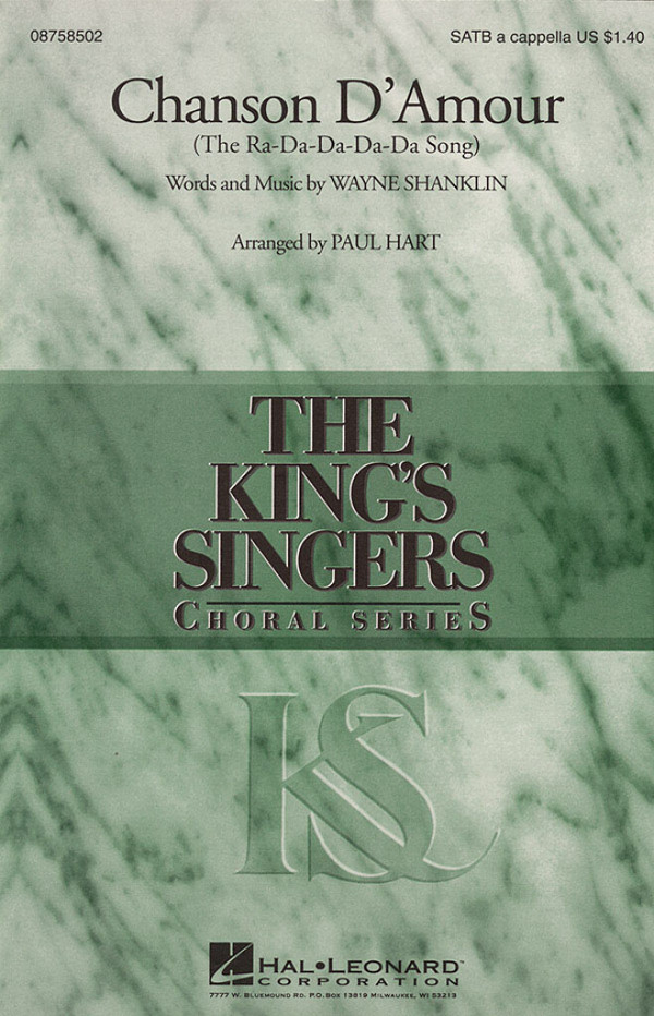 Chanson d'amour for mixed chorus (SATB)