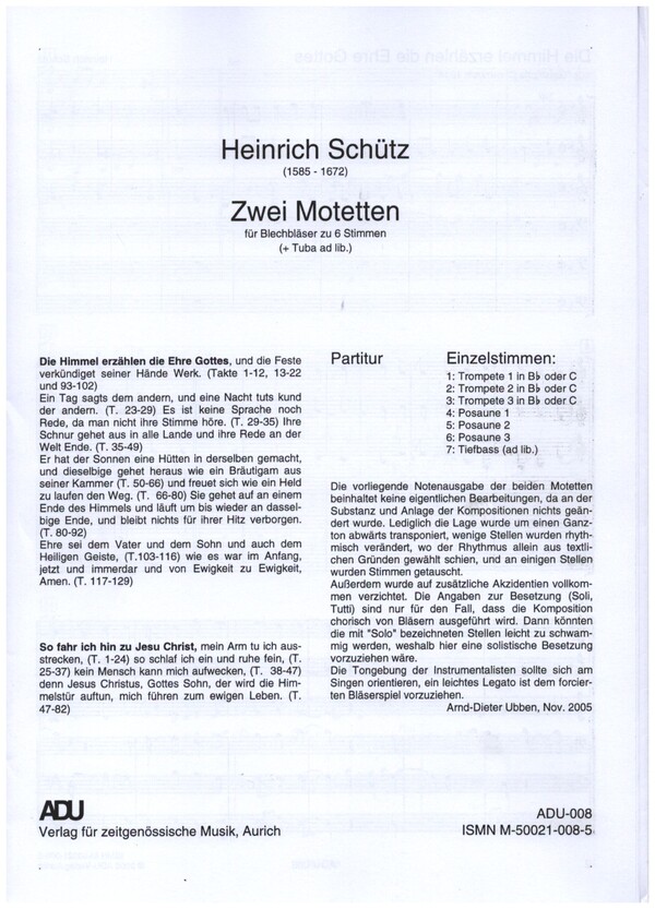2 Motetten