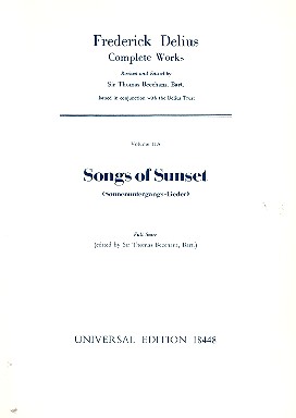 Songs of Sunset for soli, mixed chorus