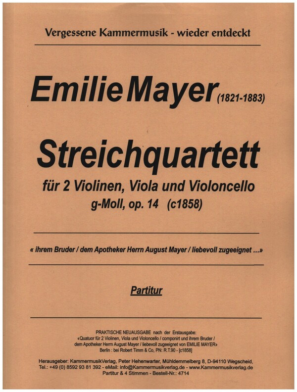 Streichquartett g-Moll op.14 (c1858)