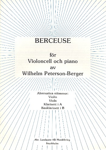 Berceuse for cello (violin, viola,