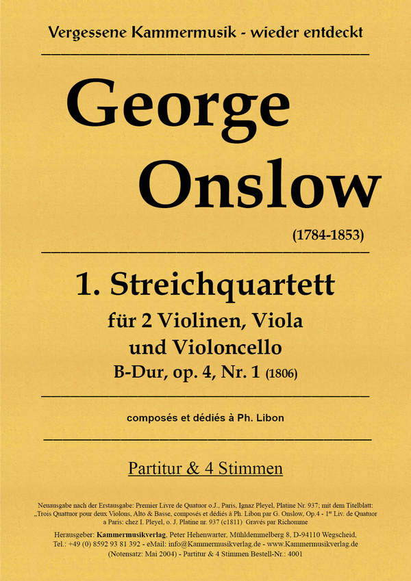 Streichquartett B-Dur op.4,1