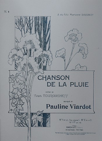 Chanson de la pluie pour soprano