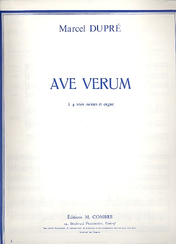 Ave verum pour choeur mixte et orgue