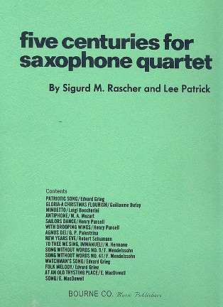 5 Centuries for Saxophone Quartet (AATBar)
