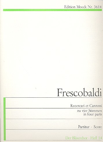 Recercari et Canzobi für 4 Instrumente (SATB)