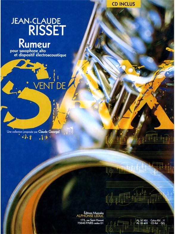Rumeur (+CD) pour saxophone alto