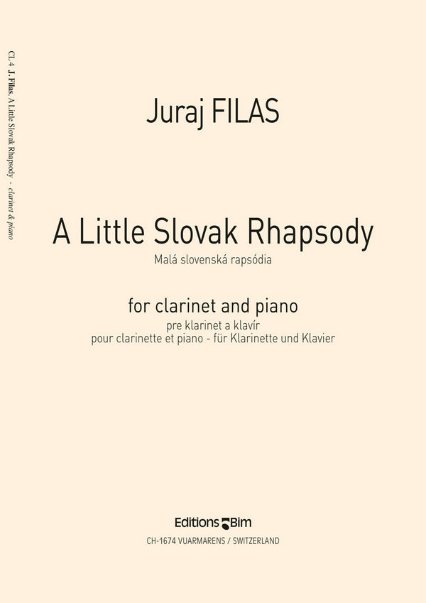 A little Slovak Rhapsody for clarinet
