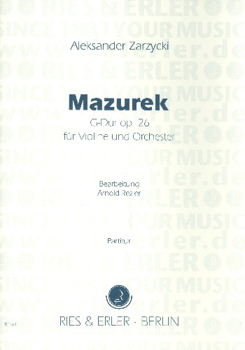 Mazurek G-dur op.26 für Violine