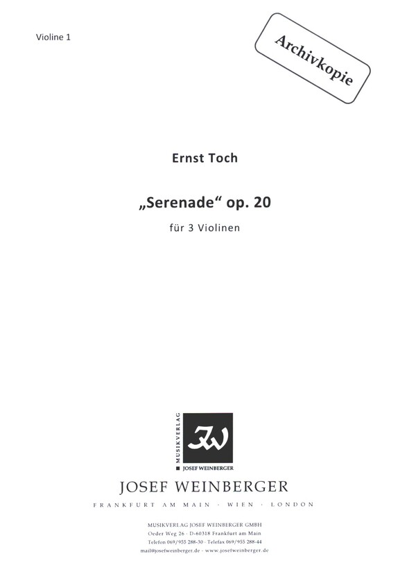 Serenade op.20