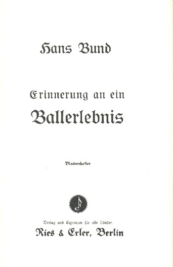 Erinnerung an ein Ballerlebnis: