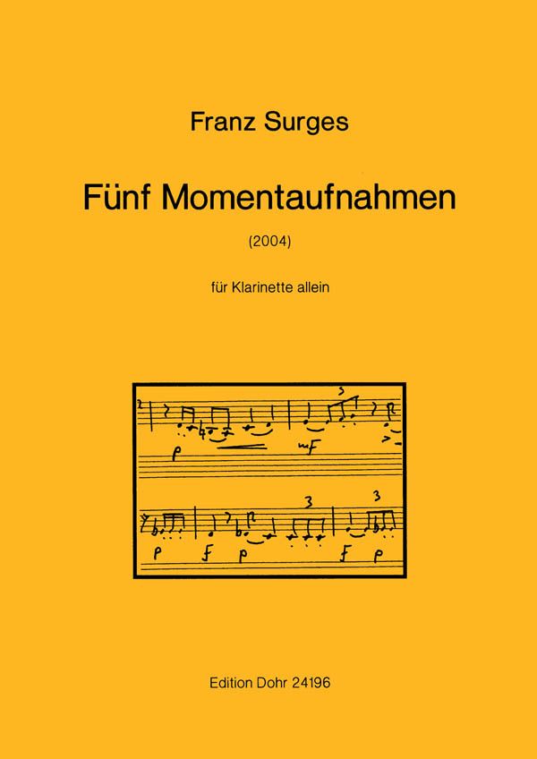 5 Momentaufnahmen für Klarinette