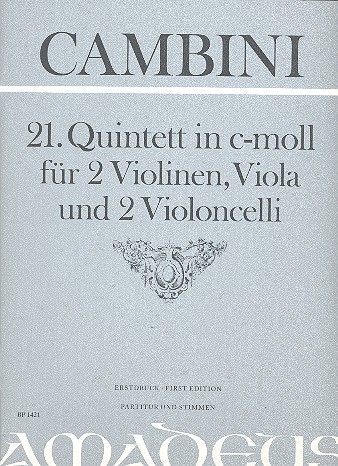 Quintett c-Moll Nr.21 für 2 Violinen,