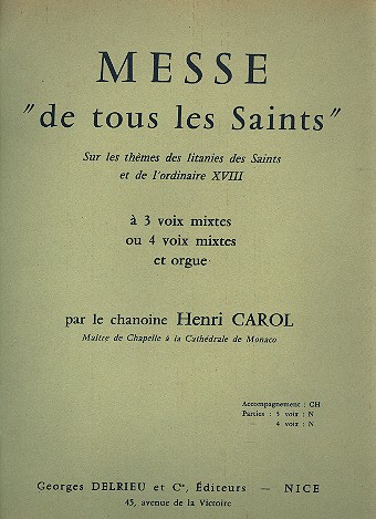 Messe de tous les Saints pour