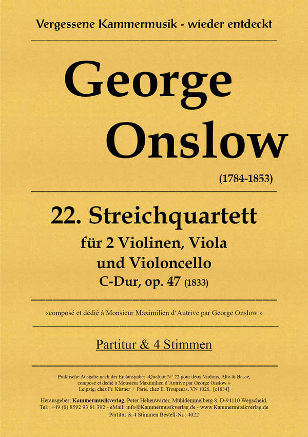 Streichquartett C-Dur Nr.22 op.47