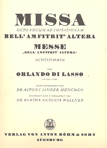 Missa Bell'Amfitrit' Altera