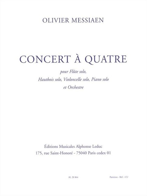 Concert à quatre pour flute, oboe,