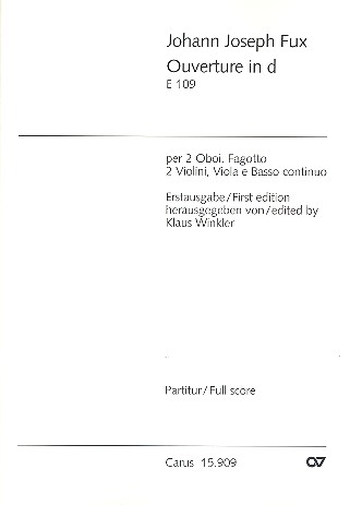 Ouverture in d E109 für Kammerorchester