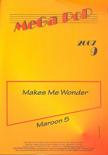 Makes me wonder: Einzelausgabe (en)
