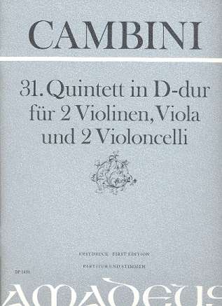Quintett D-Dur Nr.31 für 2 Violinen,