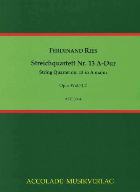 Streichquartett A-Dur Nr.13 WoO1 Nr.2