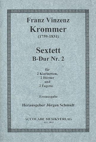 Sextett B-Dur Nr.2 für 2 Klarinetten,